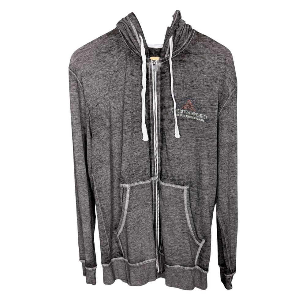Disney Expedition Everest Men's Small Lightweight Gray Full Zip-Up Yeti Hoodie - Picture 8 of 8